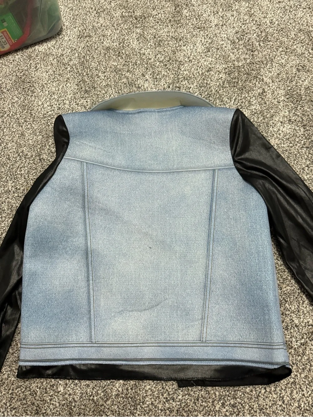 Netflix Light Blue and Black Rocker Costume Jacket from Stranger Things